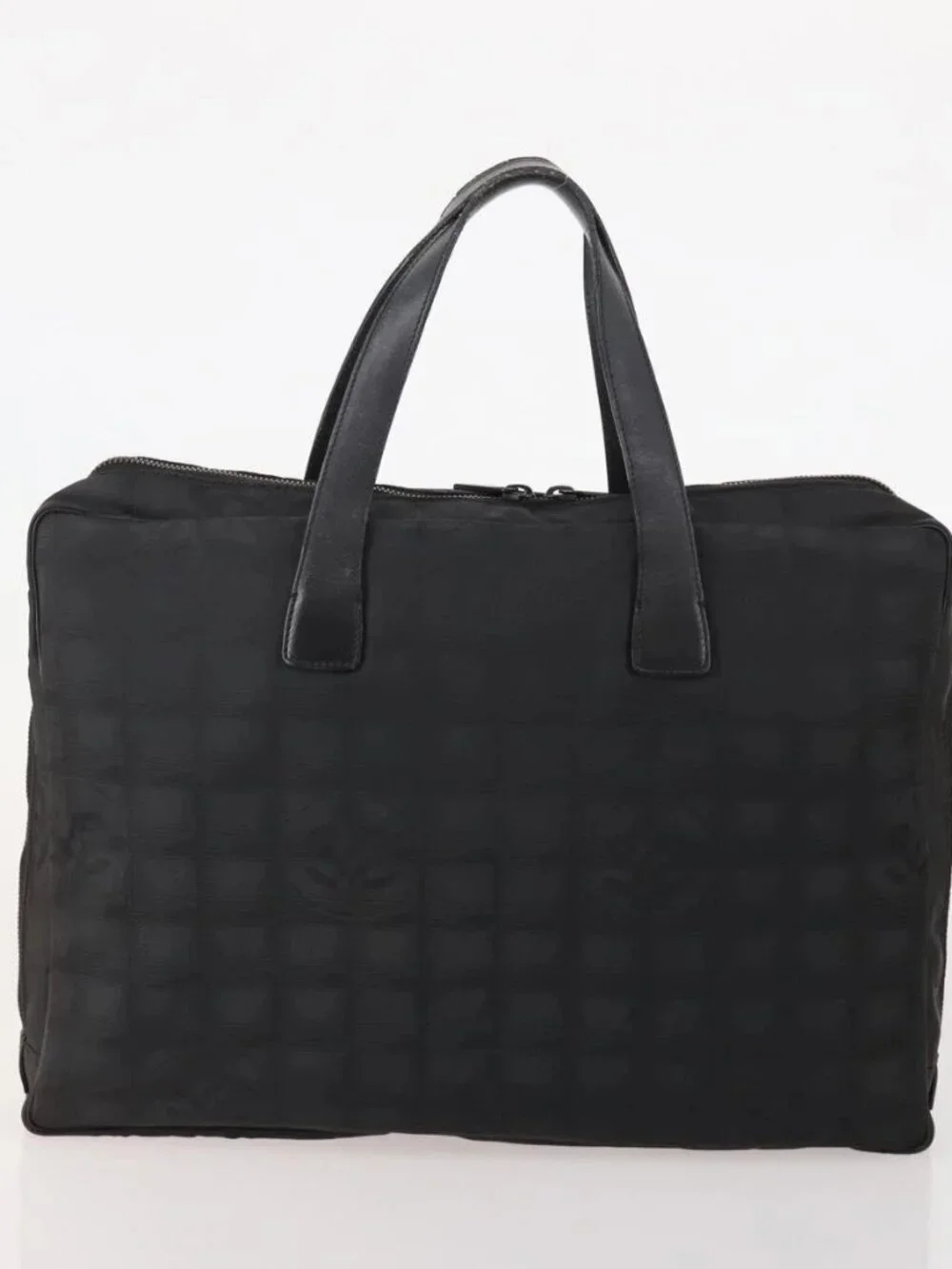 CHANEL New Travel Line Tote Bag Canvas 5 Set Black Gray Pink CC Auth ti3986